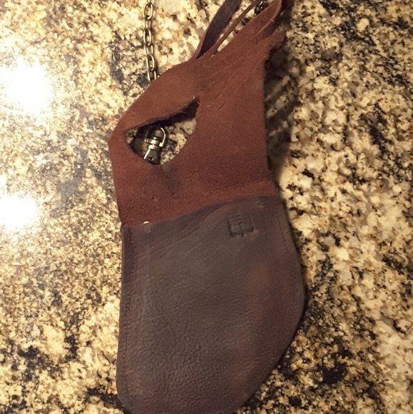 Small clutch with chain strap, handmade, leather. - Picture 4 of 6